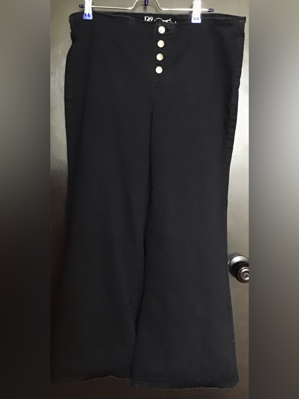 DG2 by Diane Gilman Black Wide Leg Jeans